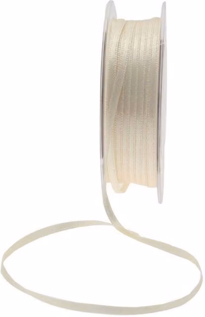 KDMD Cream Satin Ribbon, 3 Pack in Nude, 3mm x 50m