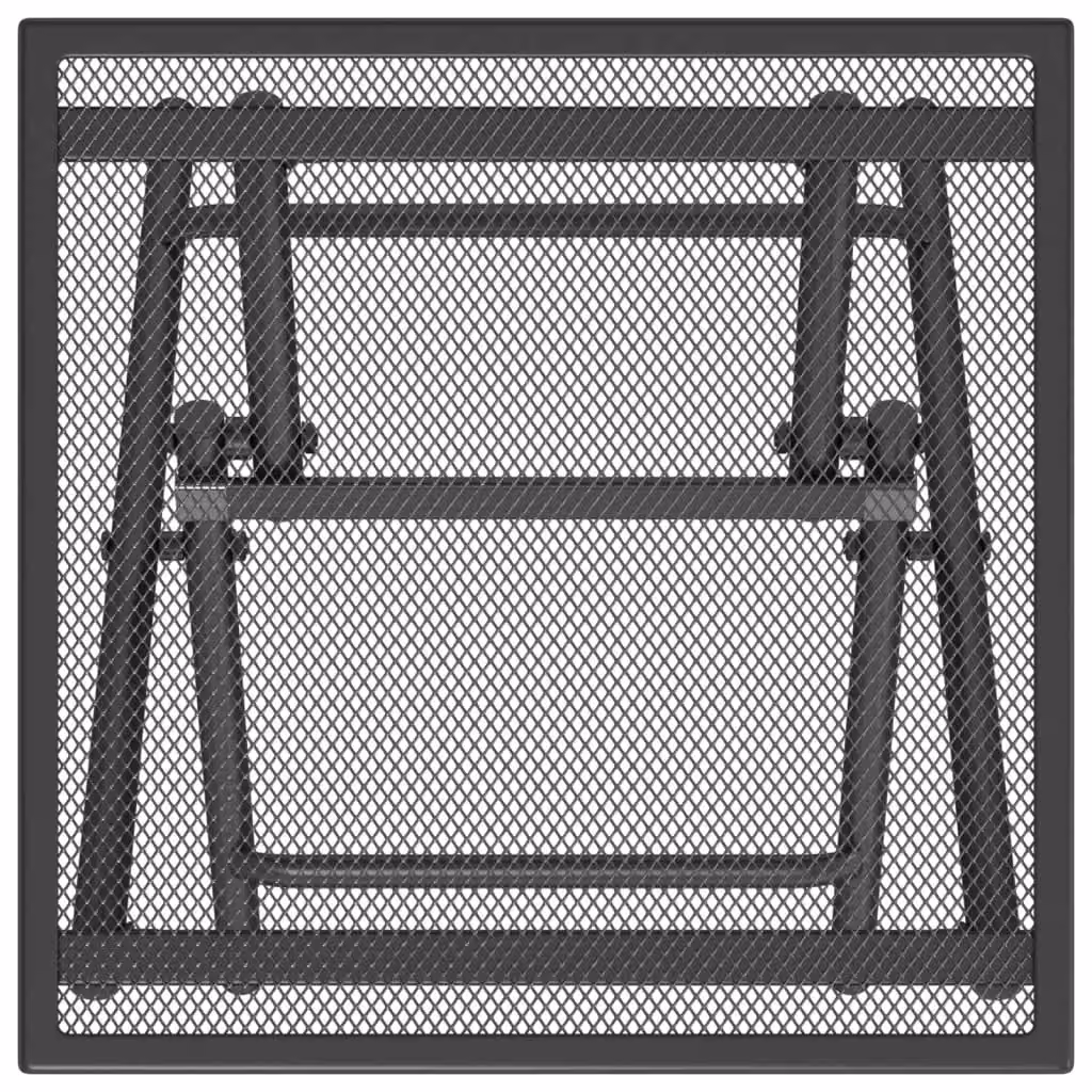 Berkfield Home Folding Garden Table in Anthracite Black Steel Mesh, W/D/H: 38 x 38 x 38 cm – 4