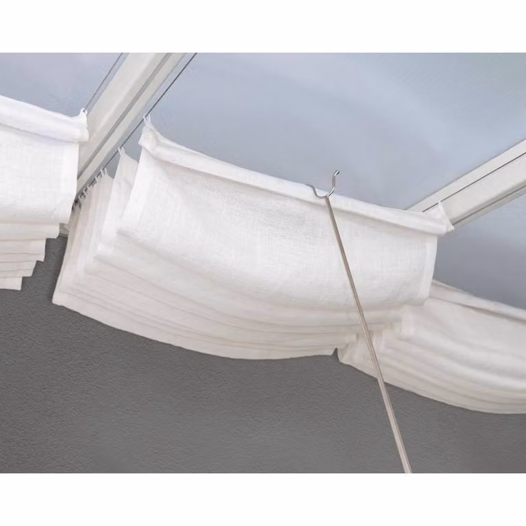 Palram White Polyester Manual Patio Cover Roof Blinds, W: 54 cm, L: 290 cm