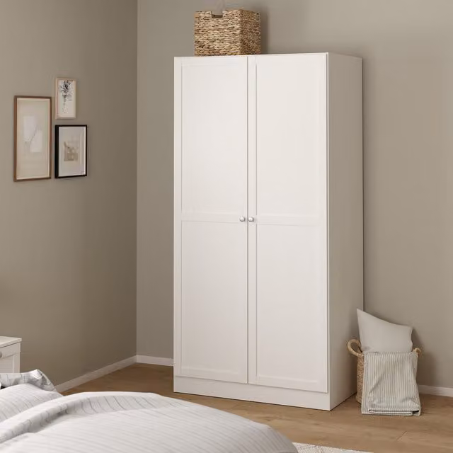 Furniture To Go Brande 2-Door Wardrobe in White Matt Finish