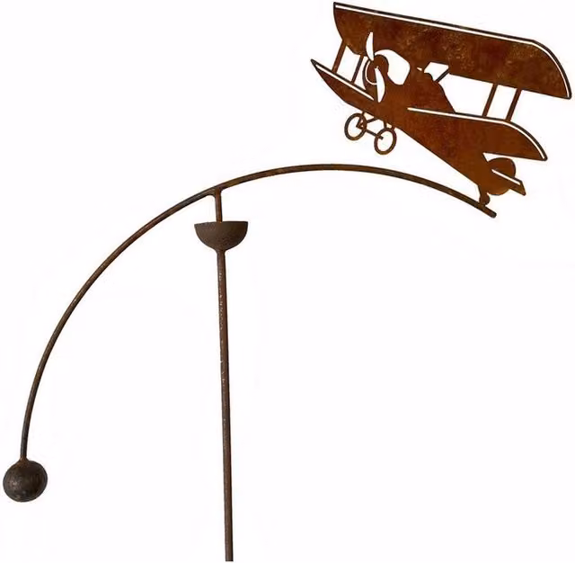 Poppyforge Tiger Moth Single Wind Rocker in Brown Metal, W50 x H148.5 cm
