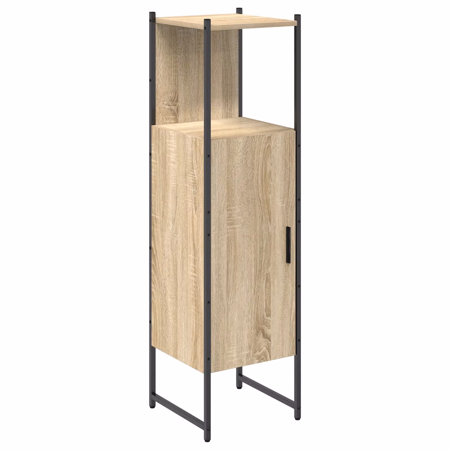Berkfield Home Tall Pantry Cabinet in Light Oak and Brown, W/D/H: 33 x 33 x 120.5 cm – 2