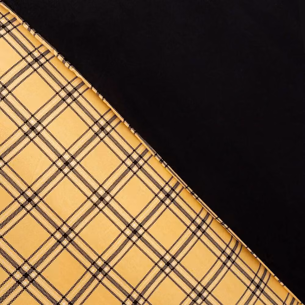 Pamposh Premium Checkered Microfibre Duvet Cover Set in Yellow, Single, W: 90 cm x H: 200 cm – 4
