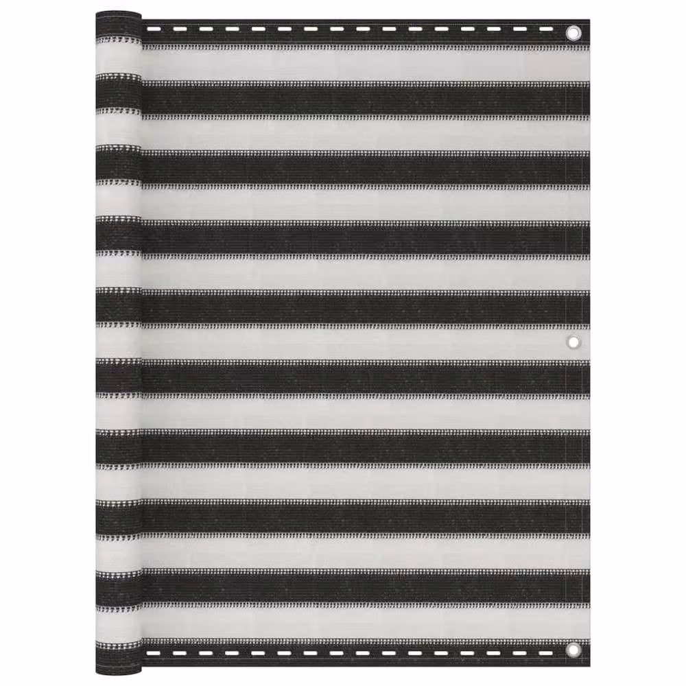 Berkfield Home Balcony Screen in Anthracite, White and Black, W: 120 cm, H: 600 cm – 2