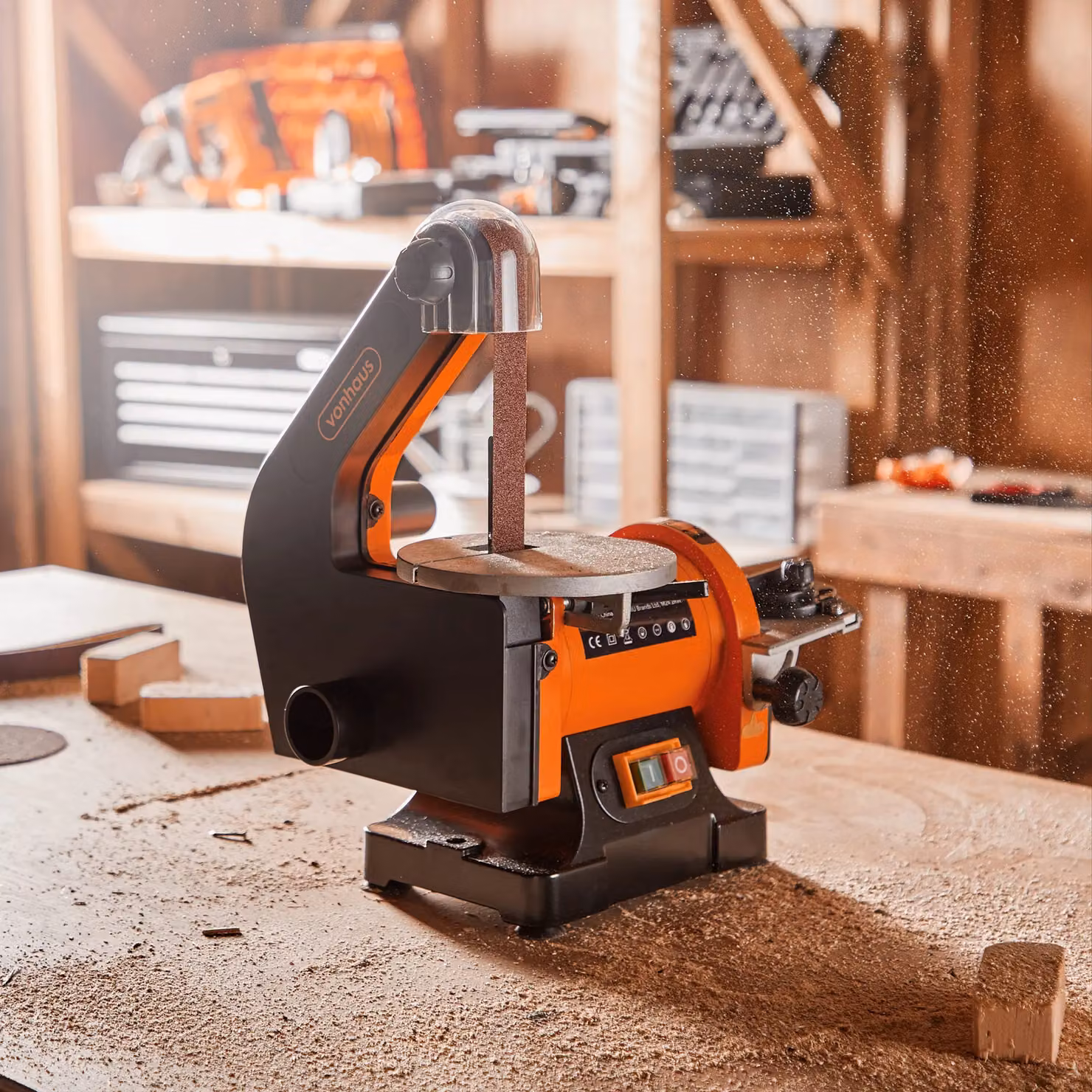 VonHaus Benchtop Belt and Disc Sander in Black – 4