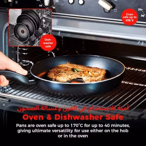 Tower SmartStart Gourmet 30cm Aluminium Non-Stick Frying Pan, Black – 6