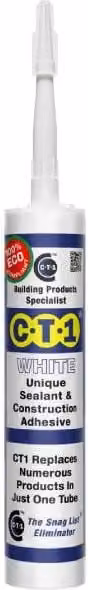 CT1 MS Polymer Sealant and Construction Adhesive, White, 290ml