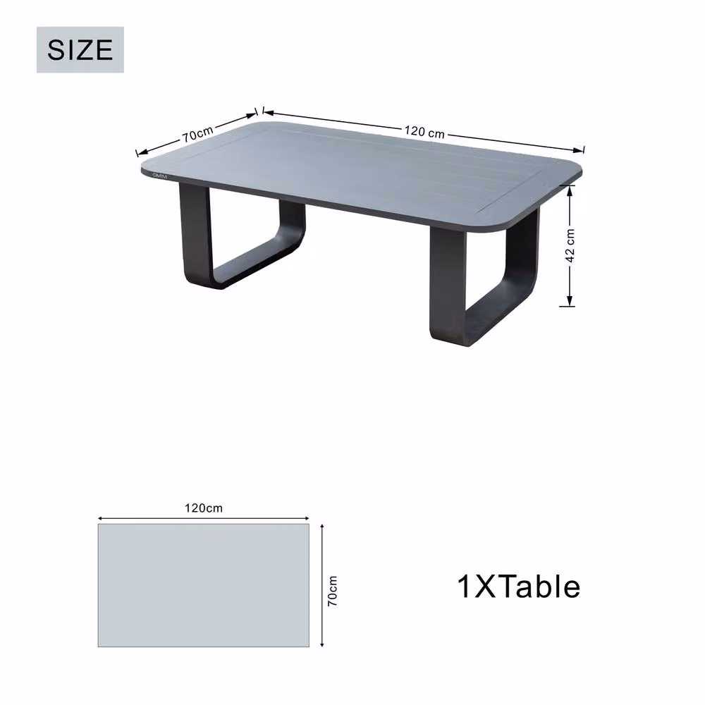 MIMO Garden Aluminium Coffee Table in Matt Grey – 5