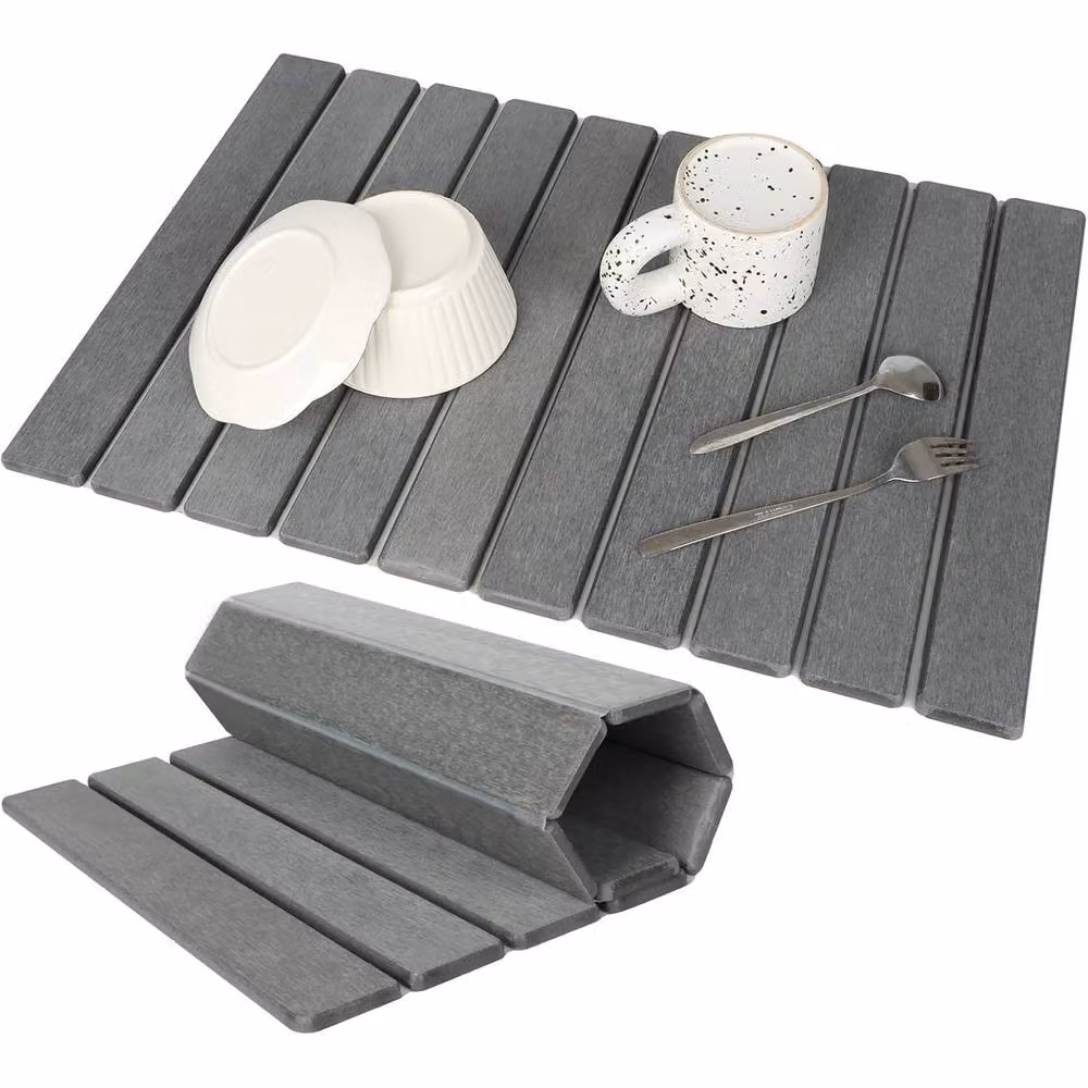 Resmo Super Absorbent Quick-Dry Non-Slip Diatomaceous Earth Drying Mat, White/Grey, W: 40 cm, D: 30 cm – 6