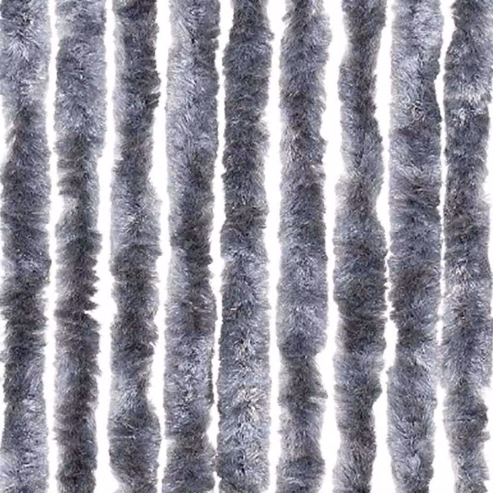 Berkfield Home Silver Chenille Insect Curtain, W: 56 cm, H: 200 cm – 5