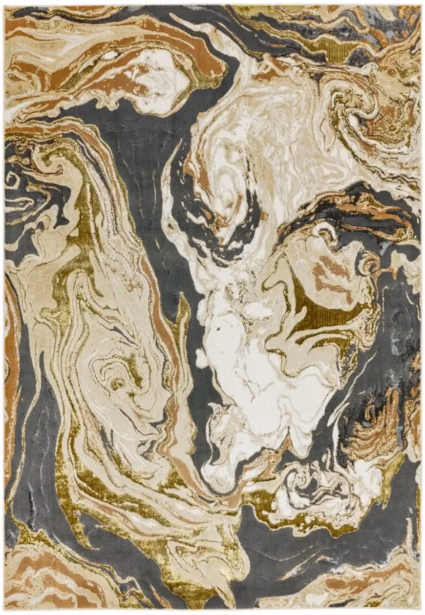 The Rug Shop UK Modern Abstract Area Rug in Light Grey, Polyester and Polypropylene, W: 200 cm, D: 290 cm – 4