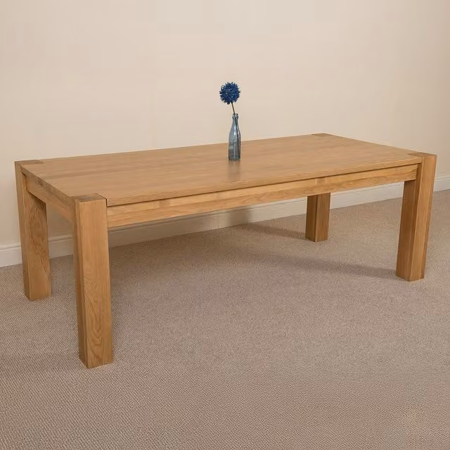 Thats Furniture Kuba Square Solid Oak Dining Table in Brown, W: 100 cm