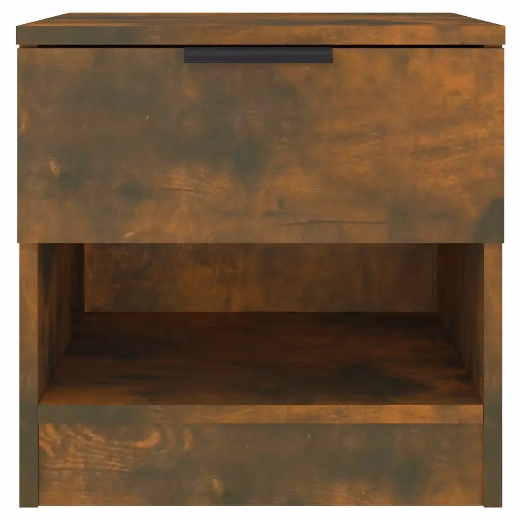 Berkfield Home Set of 2 Smoked Oak Bedside Cabinets in Brown – 4