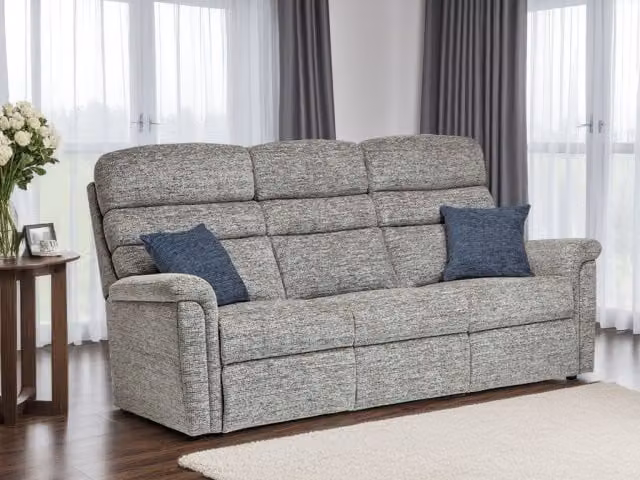 Sherborne Comfi-Sit Small 3 Seater Upholstered Sofa in Grey