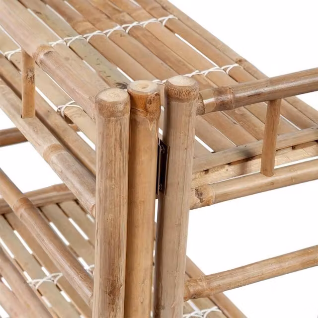 Berkfield Home 3-tier Bamboo Plant Rack, Brown, H 85.0 x W 56.0 x D 30.0 cm