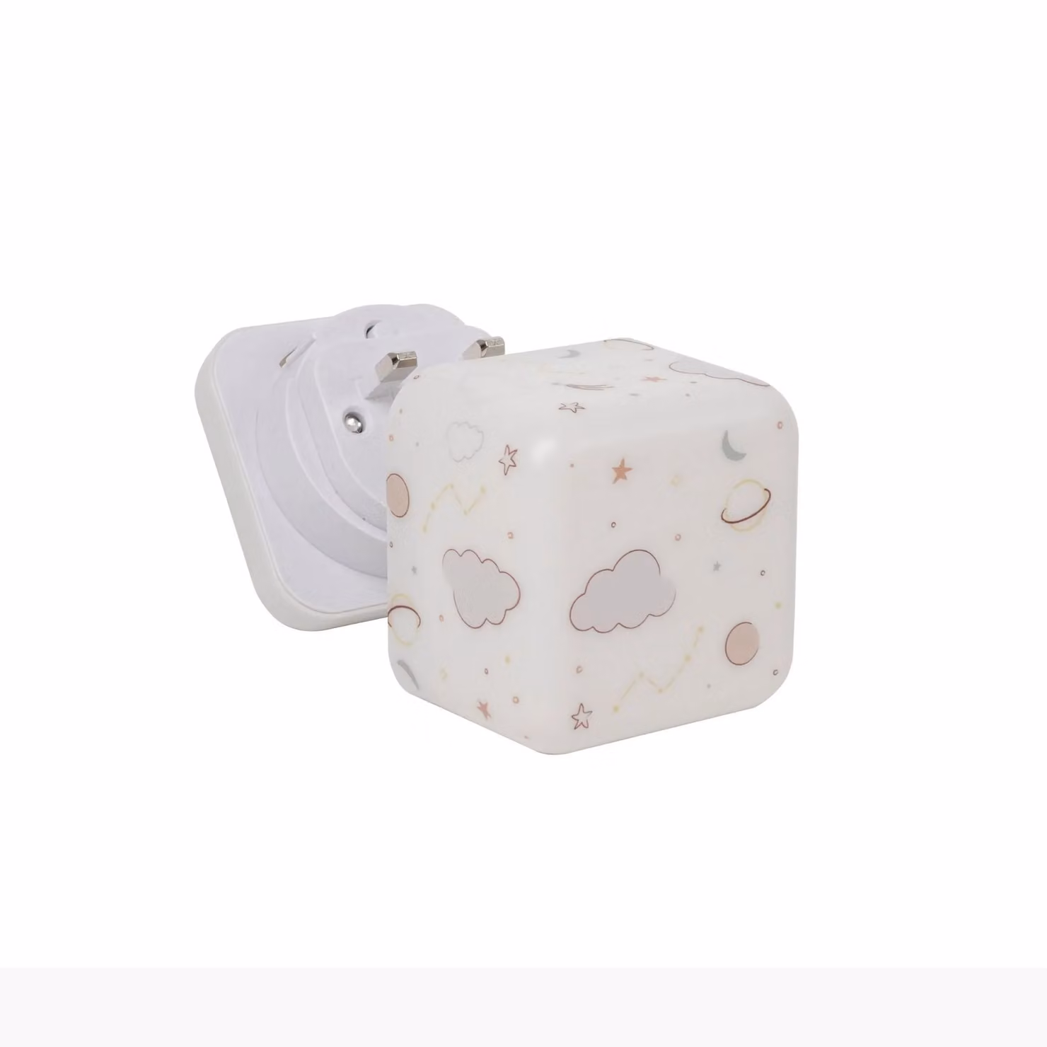 Cloud B Cube B Space White Rechargeable Night Light and Reading Lamp with Timer – 2