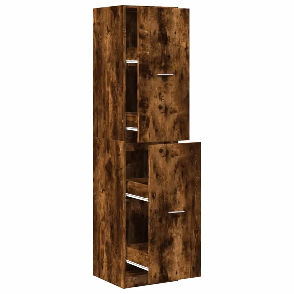 Berkfield Home Apothecary Cabinet in Smoked Oak Brown, W: 40 cm, D: 41 cm, H: 174.5 cm – 2