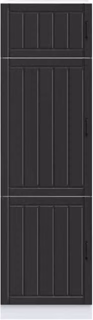 Berkfield Home Lucca Black Kitchen Cupboard in Engineered Wood W/D/H: 60 x 20 x 207 cm – 1