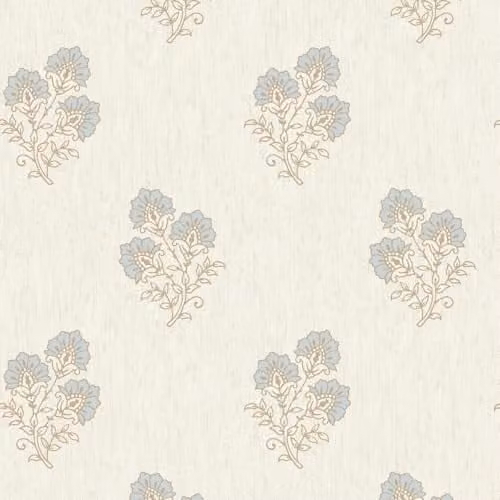 Belgravia Decor Carlotta Motif Blue Floral Classic Wallpaper