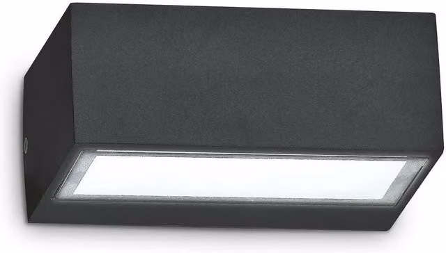 Netlighting Modern Black Outdoor Twin Up Down Wall Light with Glass and G9 Bulb, IP44 Rated