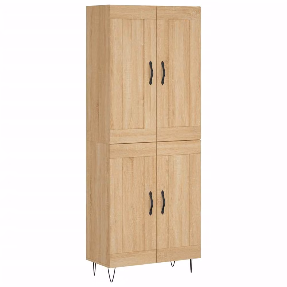 Berkfield Home Sonoma Oak Highboard in Brown, W/D/H: 69.5 x 34 x 180 cm – 3