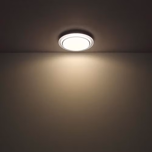 Globo Lighting LED Dimmable Round Ceiling Light with Remote Control and RGB Colour Changing Effect in White or Black – 4