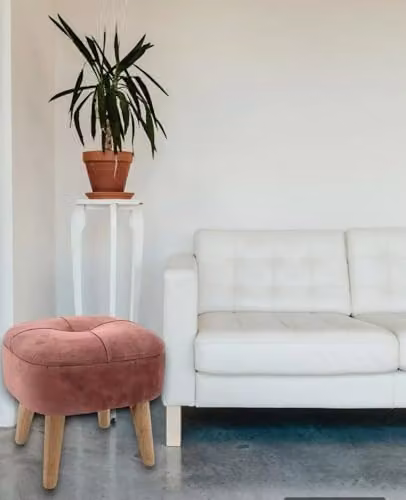 Minster Pink Velvet Storage Stool with Wood Frame, W/D/H: 30 x 30 x 34 cm – 3
