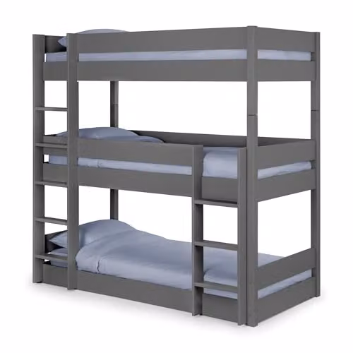 Julian Bowen Trio Two-Tier Bunk Bed in Anthracite Grey with Side Compartments – 4