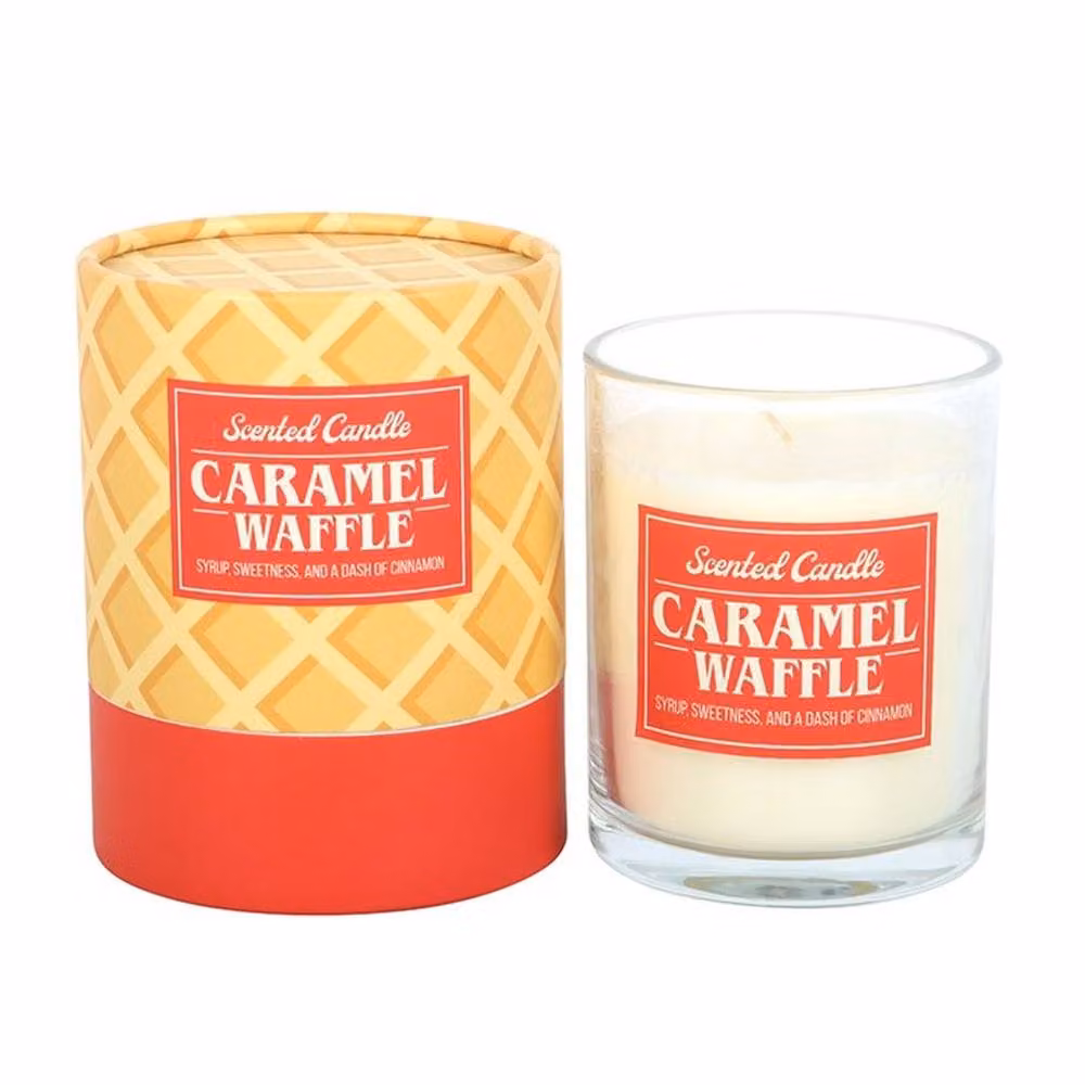 Uniqueful Caramel Waffle Scented Pillar Candle, Multicolour Gourmand and Spicy Tabletop Votive – 2