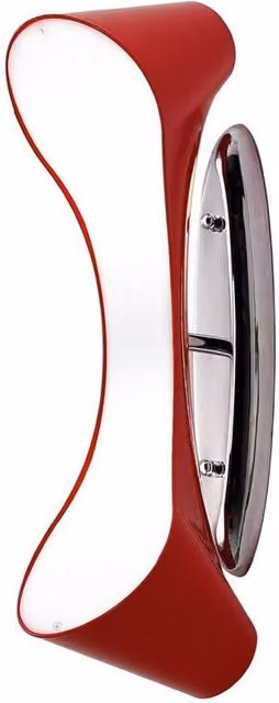 Netlighting Ora Flush Wall Lamp in Red, White and Chrome with E27 Bulbs – 2
