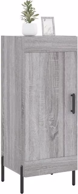 Berkfield Home Grey Sonoma Sideboard in Engineered Wood, W/D/H: 34.5 x 34.5 x 90 cm