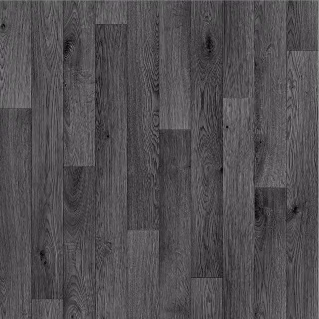 Primus Black Wood Effect Vinyl Flooring Sheet with 2.5mm Felt Backing, W: 300 cm, L: 600 cm