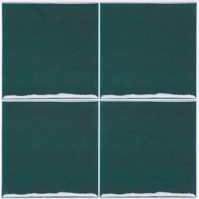 Livingandhome 30 Piece Self Adhesive Gloss Square Wall Tile Stickers in Green