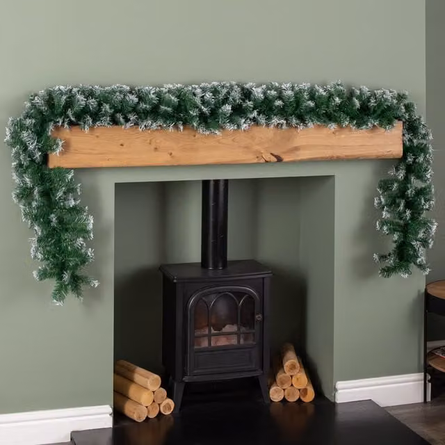 Samuel Alexander 2.7m Snow Tipped Green Christmas Garland