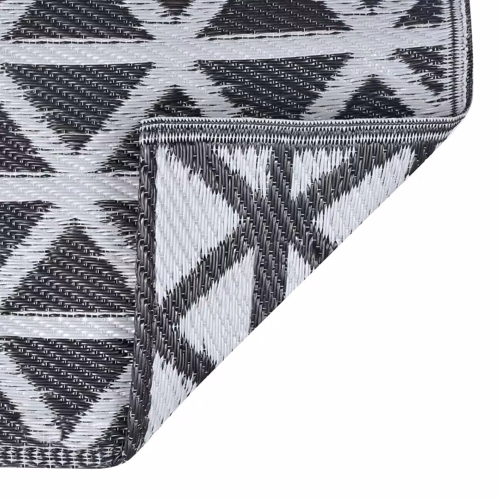 Berkfield Home Black Geometric Outdoor Carpet, W/D/H: 190 x 290 cm – 6