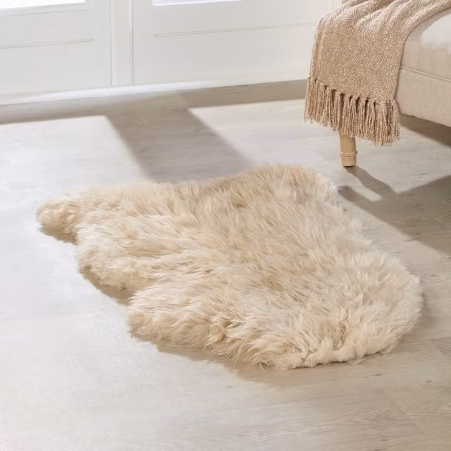 Native Natural Genuine Sheepskin Rug XXL in Beige