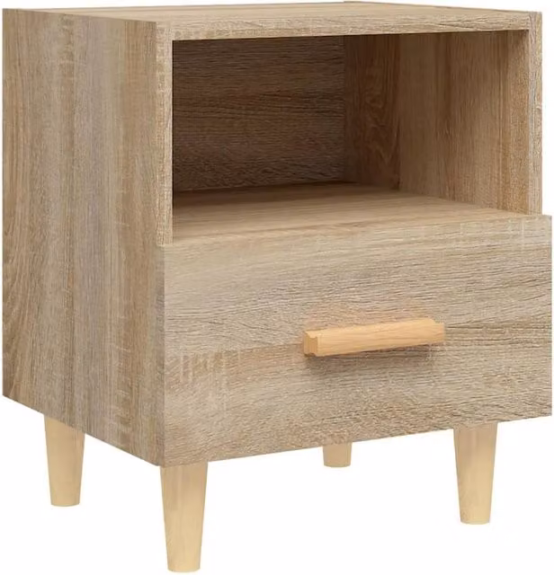 Berkfield Home Bedside Cabinet in Sonoma Light Oak, W/D/H: 40 x 35 x 47 cm – 1