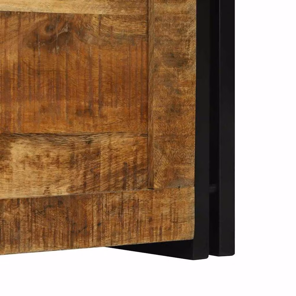 Berkfield Home Rustic Mango Wood Storage Box, Brown, W: 60 cm, D: 40 cm, H: 41 cm – 7