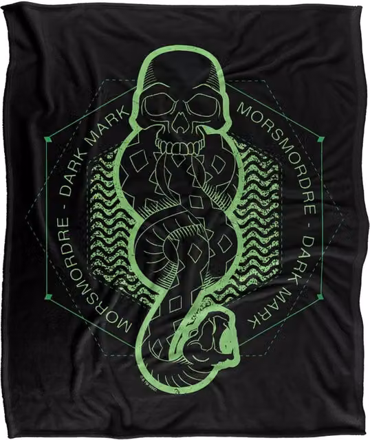 Logovision Harry Potter Morsmordre Dark Mark Icon Super Soft Fleece Throw Blanket, W: 152 cm, D: 127 cm – 6