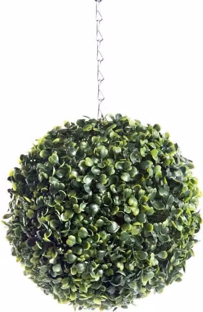 Best Artificial Green Buxus Grass Hanging Basket Topiary Ball, Diameter: 23 cm