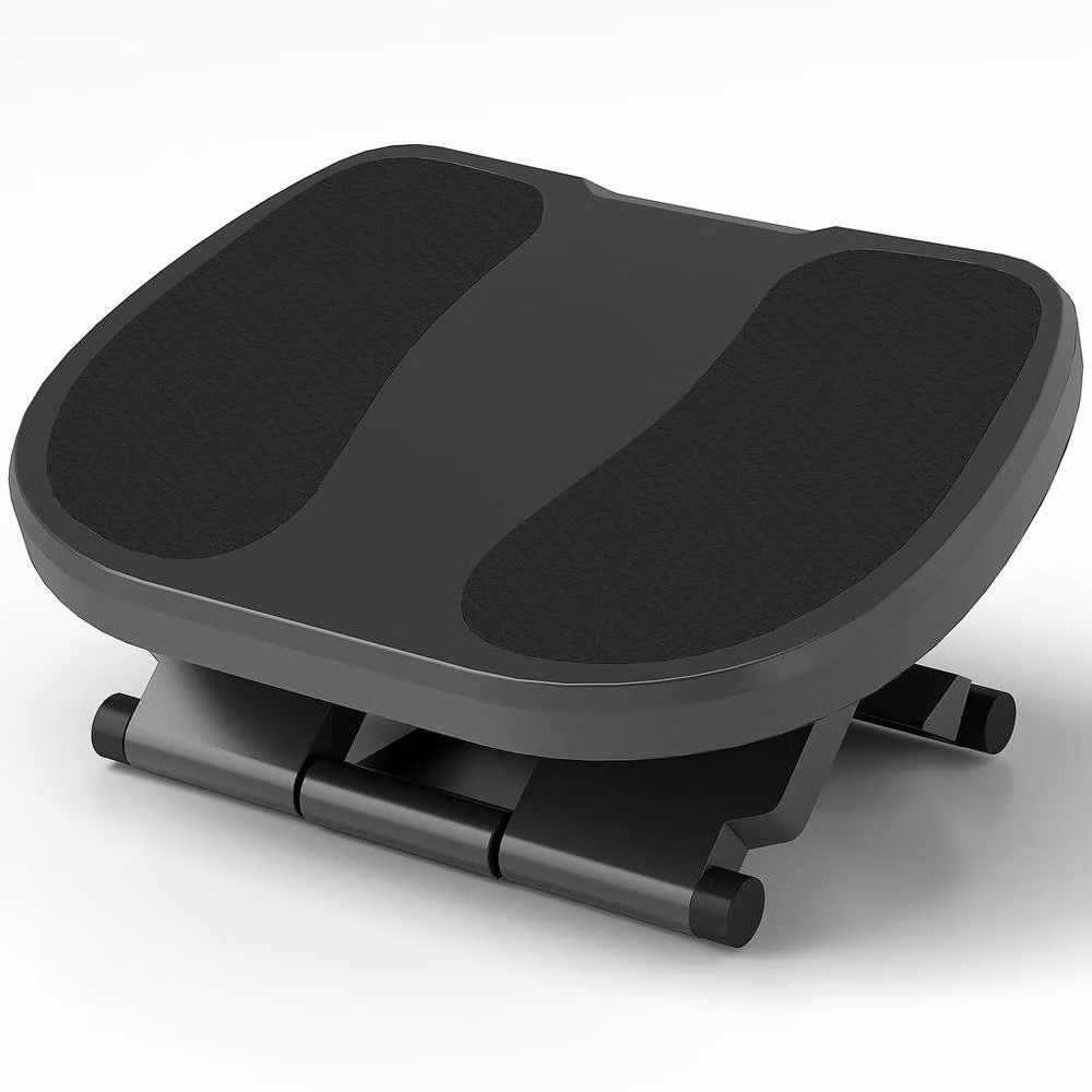 STILVORA Adjustable Office Footrest with Rocking Angle in Grey – 4