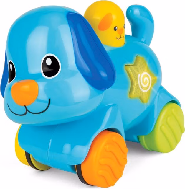 Winfun Press n Go Pet Puppy Push Along Toy in Turquoise