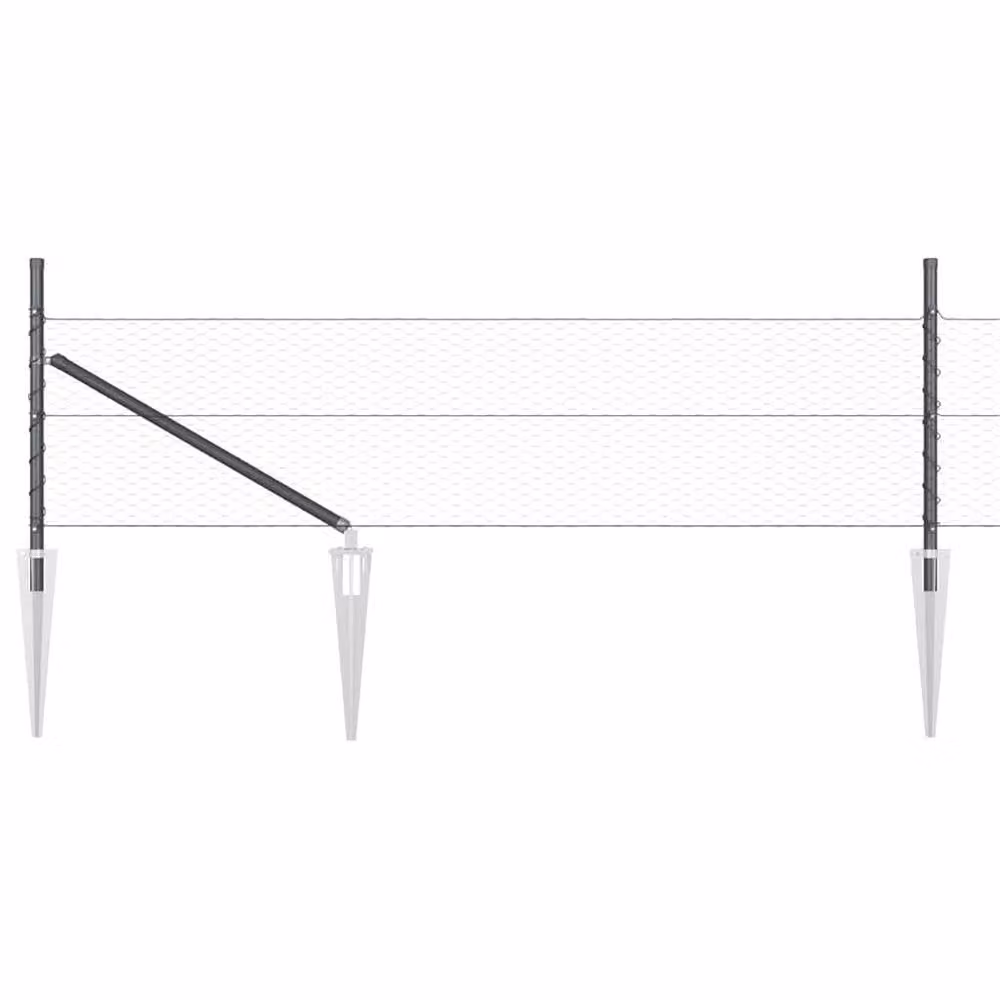 Berkfield Home Grey Steel Hexagon Fence, H: 0.5 m x W: 100 m – 2