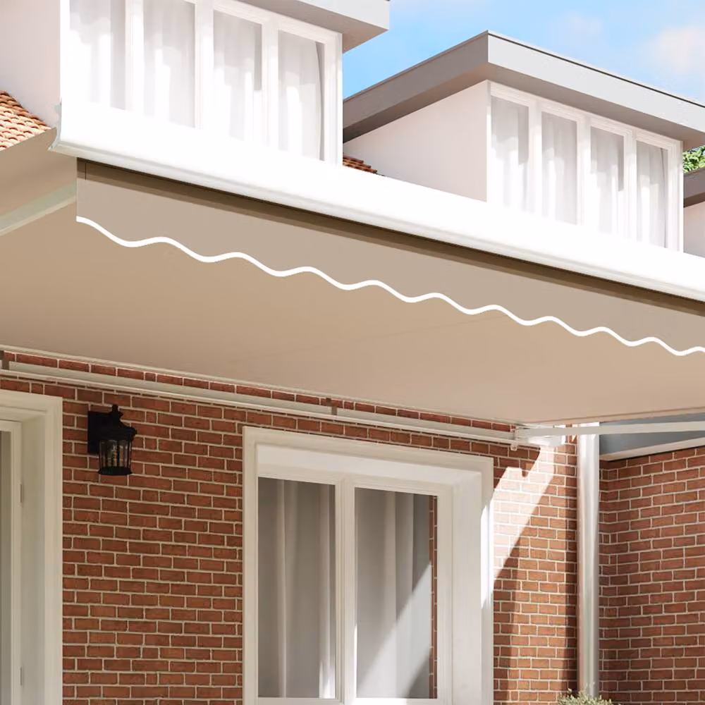 Berkfield Home Awning Valance for 5 m Frame, Beige, W: 4.8 m, H: 0.2 m – 3