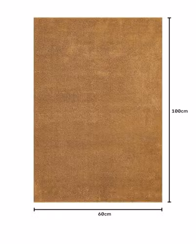 Desire Rugs Gold Plain Modern Washable Non-Slip Living Room Area Rug, W: 60 cm, L: 100 cm – 2