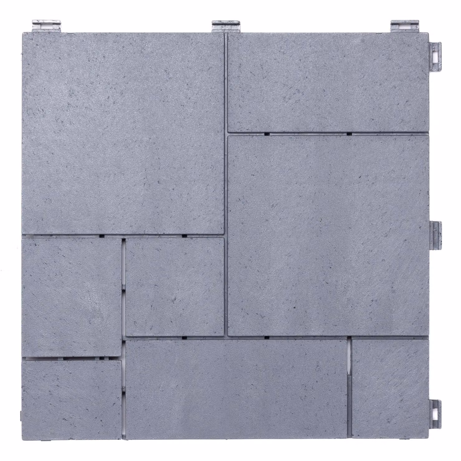 Nicoman Pack of 40 Cosmopolitan Interlocking Mosaic Garden Patio Deck Tiles, Light Grey – 2