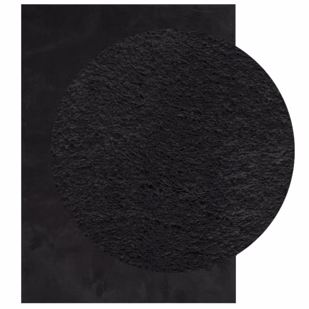 Berkfield Home HUARTE Short Pile Soft and Washable Black Rug, W: 160 cm, L: 230 cm – 2
