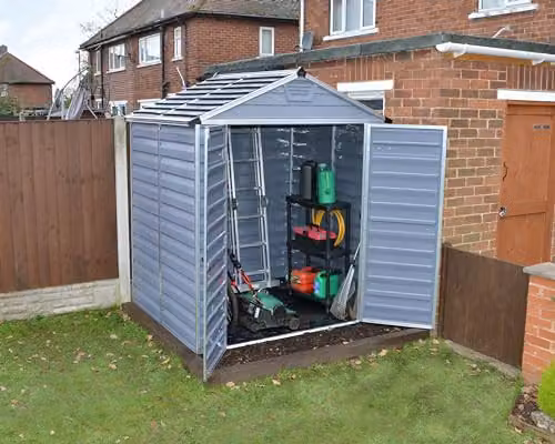 Palram Canopia SkyLight Garden Shed in Grey, W/D/H: 185 x 154 x 217 cm – 3