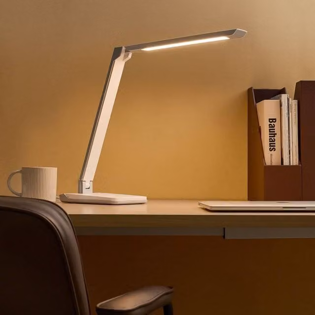 Wyld and Coco White LED Desk Lamp with Dimmable Brightness and Adjustable Colour Temperatures