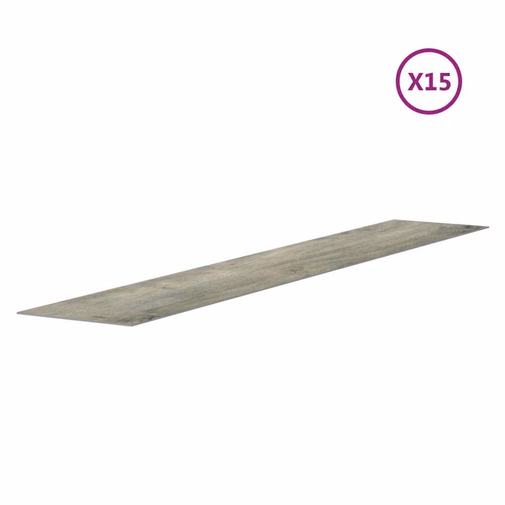 Berkfield Home Grey Wood Look PVC Wall Panels, H: 206 cm, W: 91.5 cm – 2